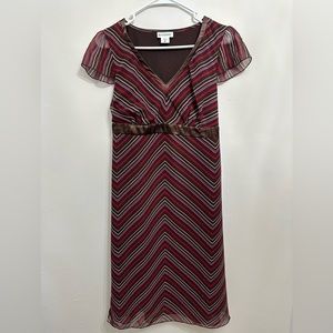 Motherhood Maternity Striped Dress with Ribbon (Size M)